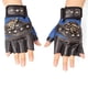 thumbnail image 5 of 1 par de guantes de esqueleto pirata con remaches de cuero artificial, guantes punk de medio dedo, guantes para hombre para andar en motocicleta y deportes al aire libre, 5 of 5