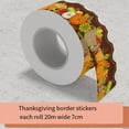 thumbnail image 2 of 20M Thanksgiving Scalloped Sticker Bulletin Board Borders Cork Decor Classroom Locker Room Offices Width 7CM, 2 of 7