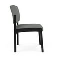 thumbnail image 4 of Lesro Lenox Steel Fabric Armless Waiting Room Guest Chair in Black/Open House Asteroid Gray, 4 of 5