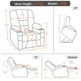 thumbnail image 3 of MCombo Large Power Lift Recliner Chair with Massage and Heat,Faux Leather 7539 (Cream White), 3 of 8