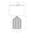 thumbnail image 3 of Lighting, 23"H, Table Lamp, Black Rattan, Ivory / Cream Shade, Modern, 3 of 8