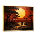 thumbnail image 2 of Designart "Tribal Eternity African II" African Tribal Floater Framed Wall Art Living Room, 2 of 7