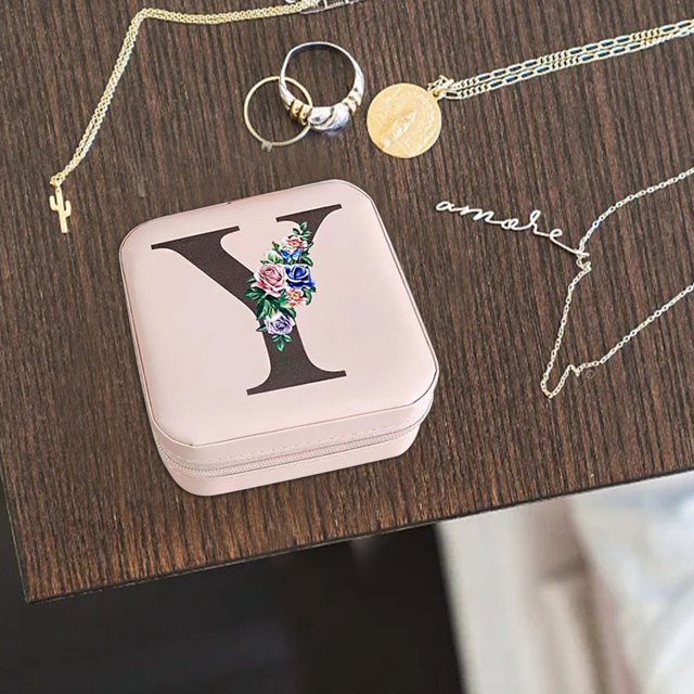 Birdeem 26 Letters Earring Jewelry Display Storage Box Case Organizer Flannel Tray Holder Gift