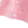 thumbnail image 5 of Baywell Girl's Button Cardigan Long Sleeve Crewneck Sweaters Top Soft Knit Uniforms Pink 5-6Y, 5 of 9