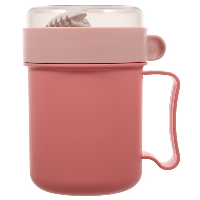 1 Set of Breakfast Cup with Spoon Leakproof Oatmeal Container Portable Soup Cup Breakfast Container