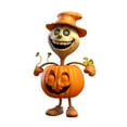 thumbnail image 2 of Desktop Ornament Hallwee Gift PumpkinStatue  Hallowee PumpkinFreak Layout Props  Hallowee Garden  PumpkinFreak Statue  Decoration  Art Prop, 2 of 5