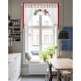 thumbnail image 4 of Red Cardinal Birds Swag Valances for Windows, Small Curtains Drapes, Christmas Poinsettia Flowers Xmas Wreath Kitchen Window Curtains Over Sink Window Treatment Valance for Bedroom/Bathroom 56"x36", 4 of 5