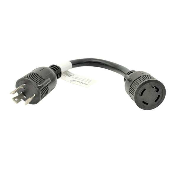 Parkworld 885125 Power Adapter cord twist lock 30 AMP L6-30 Male Plug to 4-Prong Generator 30A Locking L14-30 Female Receptacle