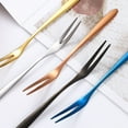 thumbnail image 4 of LEFU Stainless Steel Fruit Forks Set of 6, Mini Food Pick for Cake Dessert Sushi Snack, 13cm Cocktail Party Appetizer Sticks, Rust-Resistant Picker (Multicolor), 4 of 10