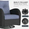 thumbnail image 5 of LayinSun 9 Pieces Outdoor Patio Furniture Set, Rattan Wicker Sectional Swivel Rocker Chairs Sets, 5 of 10