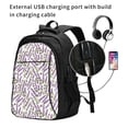 thumbnail image 2 of Balery Lavender Flowers Mochila con carga USB para hombre y mujer - Mochila impermeable y antirrobo para portátil con puerto USB para viajes, trabajo, estudios y universidad, 2 of 7