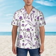 thumbnail image 4 of Goofa Lavender Flowers Hawaiian Shirt for Men, Unisex Summer Beach Casual Short Sleeve Button Down Shirts,Aloha Tropical Floral print shirt-Small, 4 of 9