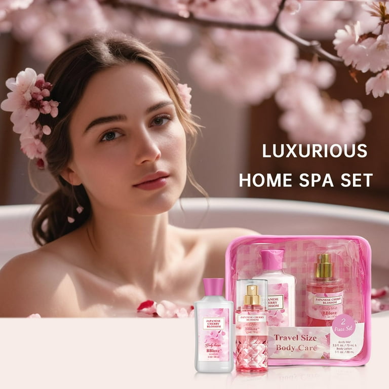 BBLove Bath and Body Care Set with Japanese Cherry Blossom Scent