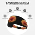 thumbnail image 3 of Rocae Orange Dalia for Elastic Exercise Headband for Men and Women Moisture Wicking Athletic Sweatbands Summer Accessories Elastic Bands, 3 of 9