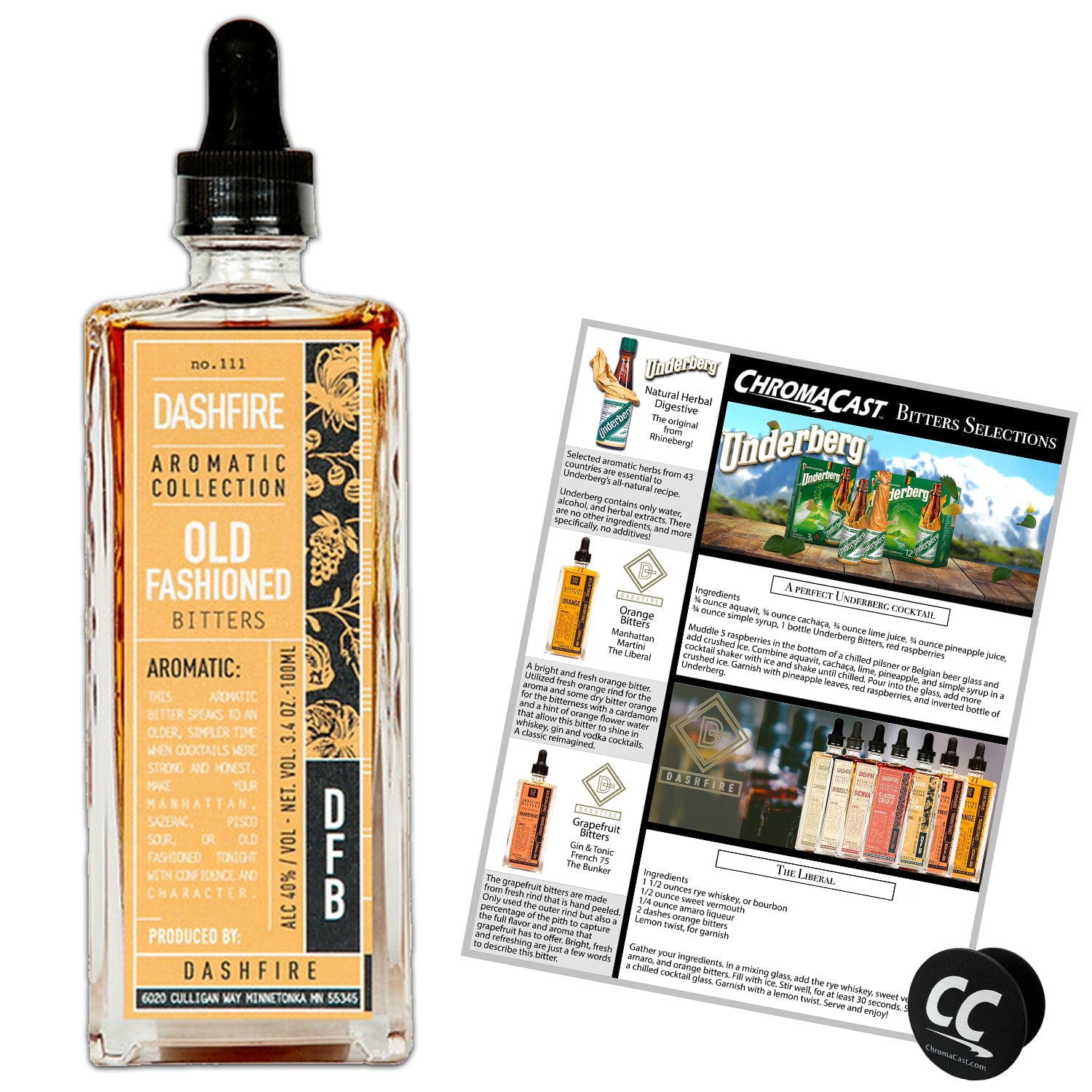 Dashfire Old Fashioned Cocktail Bitters, 100ml./btl.
