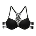thumbnail image 2 of Blczomt Womens Bras Under $10 No Wire Black Racerback Bralette Daily Bras, 2 of 3