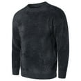 thumbnail image 2 of ZKCCNUK Men's Autumn And Winter New Men's Knitted Sweater Round Neck Pullover Bottoming Shirt Solid Color Imitati Mink European Size Casual Large Size Men's Sweater, 2 of 5