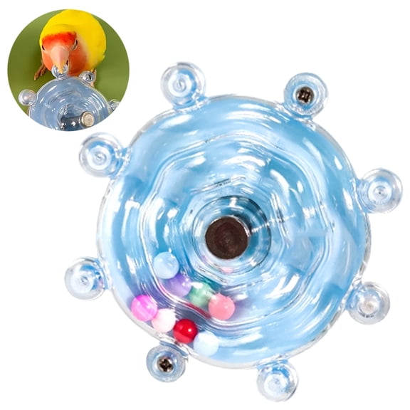 Yammee Colorful Rotating Disc Toy for Exuberances Pet Bird Conures Lovebirds and Cockatiels to Keep Them Happy and Engages