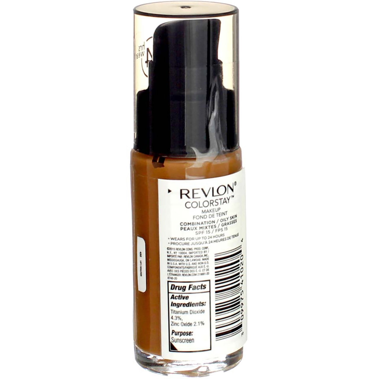 Revlon Colorstay for Combo/Oily Skin Makeup, Mocha [450], 1 oz (Pack of 2)
