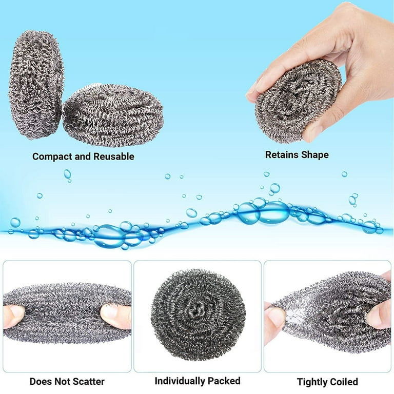 stainless steel sponges scrubbers cleaning ball