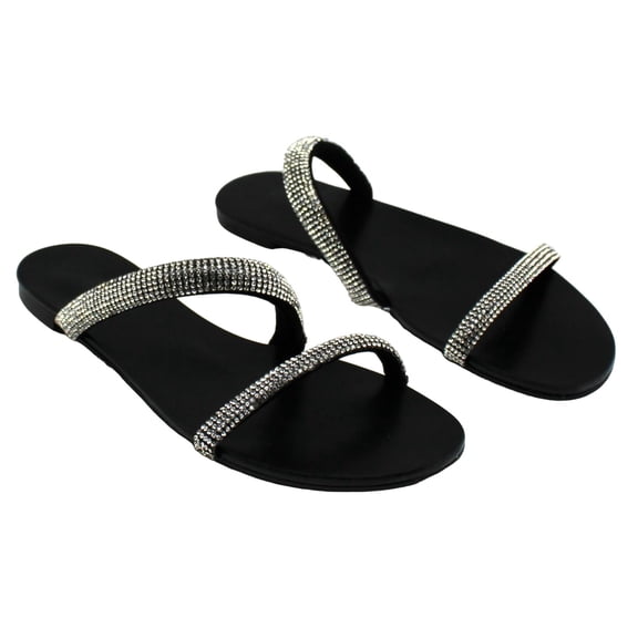 Guess Women's Nerica Embellished Slide Sandals Women's Shoes.
