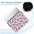 thumbnail image 2 of FORMRS 15"-15.6" Laptop Sleeve Protective Case Soft Carrying Quilted Computer Bag Cover, Playful Strawberries, 2 of 7