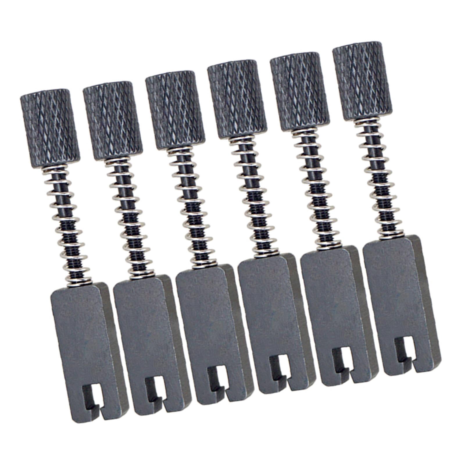 Dualoai 6 Pieces Electric Guitar Bridge Saddles Convenient to Use Metal Repair Parts