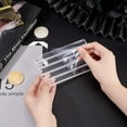 thumbnail image 3 of 4 Rows Clear Acrylic Challenge Coin Display Holder - 0.2 Inch Groove Commemorative Collection Case - Military Storage Rack Holds 12-16 Coins, 3 of 5