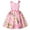 Pink, variant on Fesfesfes One Shoulder Children's Dress Rose Print Dress Skirt Toddler Girls Party Clothing Festival Dress
