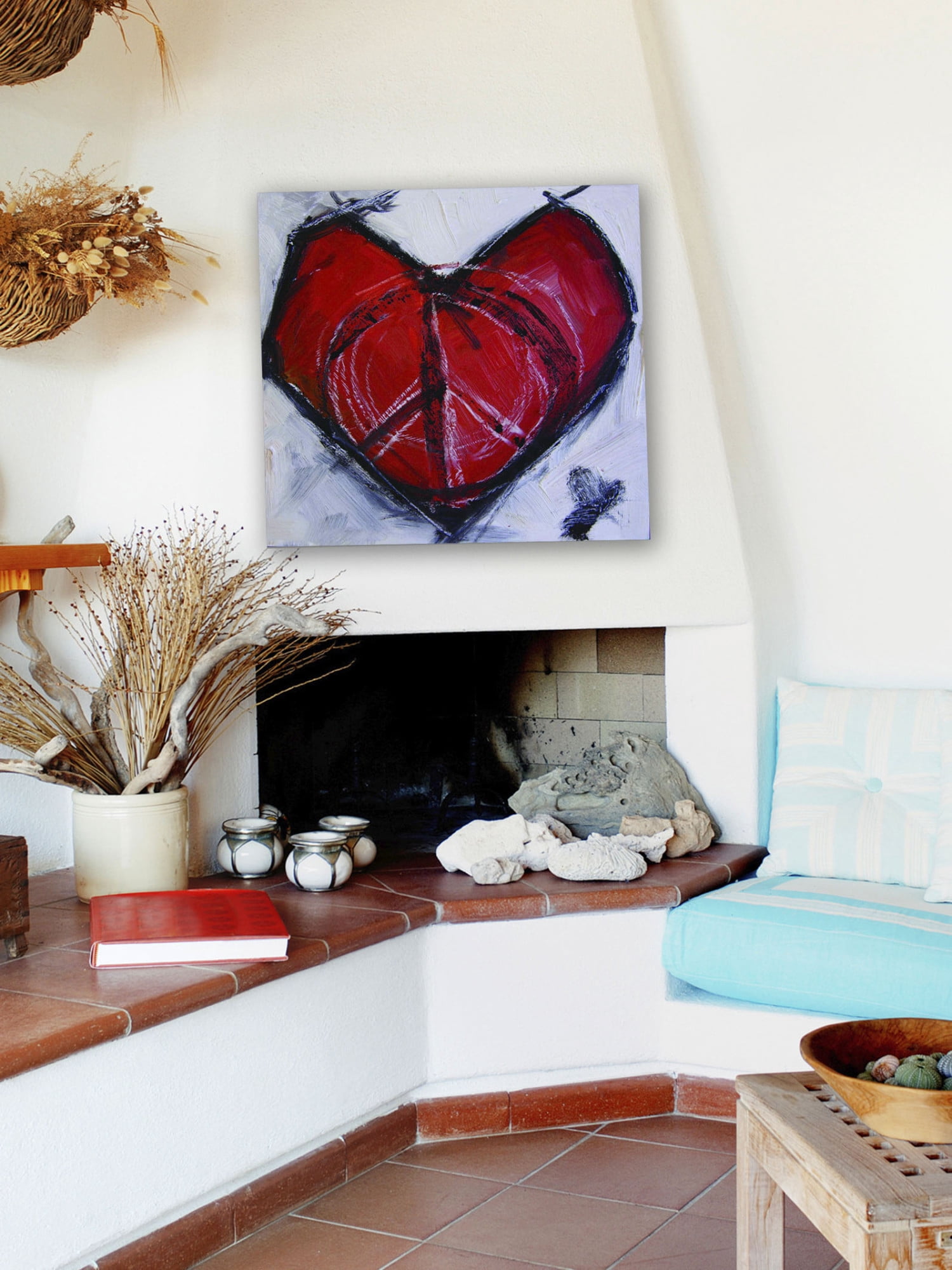 Marmont Hill "Heart of Peace" by Tori Campisi Painting Print on Canvas