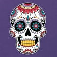 thumbnail image 5 of Wild Bobby Day Of The Dead Sugar Skull Pop Culture Women Racerback Tank Top, Purple Rush, Small, 5 of 5