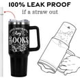thumbnail image 4 of Book Lovers Gifts 40oz Tumbler with Handle and Straw Lid,Vacuum Insulated Leak Proof Tumbler bookish gifts for Women Readers Librarian,Book Accessories Stainless Steel Travel Mug,Well-Read Rose, 4 of 6