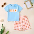thumbnail image 2 of Boy Baby Clothes Toddler Outfits Summer Girls And Boys Kids Unisex Spring Cotton Round Neck Print Short-sleeved Casual 3 6 12 18 24 Months 3T Pajamas & Dailywear Set Outfit 2-Piece, 2 of 9
