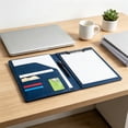 thumbnail image 4 of A4 Leather Portfolio Folder, Business Writing Padfolio with Notepad and Pen Slot, Professional Document Organizer Case for Interview Meeting, AKLJWH, 4 of 6