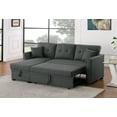 thumbnail image 5 of Tatum Stylish Dark Grey Sleeper Sofa with Pull-Out Easy to Convert Hidden Space Saving Bed for Apartments, Vacation Homes, Living Rooms, Guests, 5 of 8