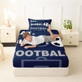 thumbnail image 4 of Erosebridal Football Court Pattern Twin Sheet Sets,Ball Sport Games Bedding For Soccer Lovers 3-Piece, 4 of 6