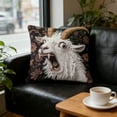 thumbnail image 4 of Pillow Covers - Screaming Goat Soft Protector, 17.7x17.7 Inches Square, Hilarious Animal Graphic, Couch Decoration, Living Room Sofa Cushion Covers, Home Dorm Accessory(C), 4 of 5