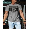 thumbnail image 3 of Gymish Bench Sets Us Apart Workout Shirt for Men – Funny Gym Tee, Fitness Motivation Wear, Heather Grey, Medium, 3 of 6