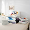 thumbnail image 6 of Castle Fairy Sport Soccer Bedding Comforter Set 7 Pieces for Kids Teens Adults,Football Ball Gamer Full Bedding Set Lightweight,Abstract Graffiti Splash Fitted Sheet Flat Sheet, 6 of 8