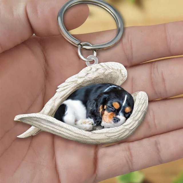 Yeacher Independent Station Cross-border UV Printing Keychain Car Key Pendant Acrylic Creative Cute Dog Animal