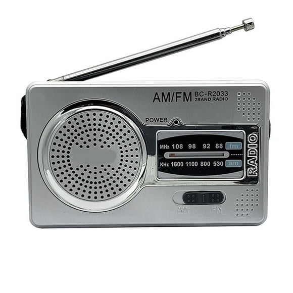 BC-R2033 AM FM Radio Telescopic Antenna Full Band Portable Radio Receiver Retro FM World Pocket Elder Radio