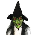 thumbnail image 2 of Máscara de aterradora de Halloween, máscara de de anciana, versátil, suave y elástica para decoración de casa embrujada con sombrero Estilo A, 2 of 8