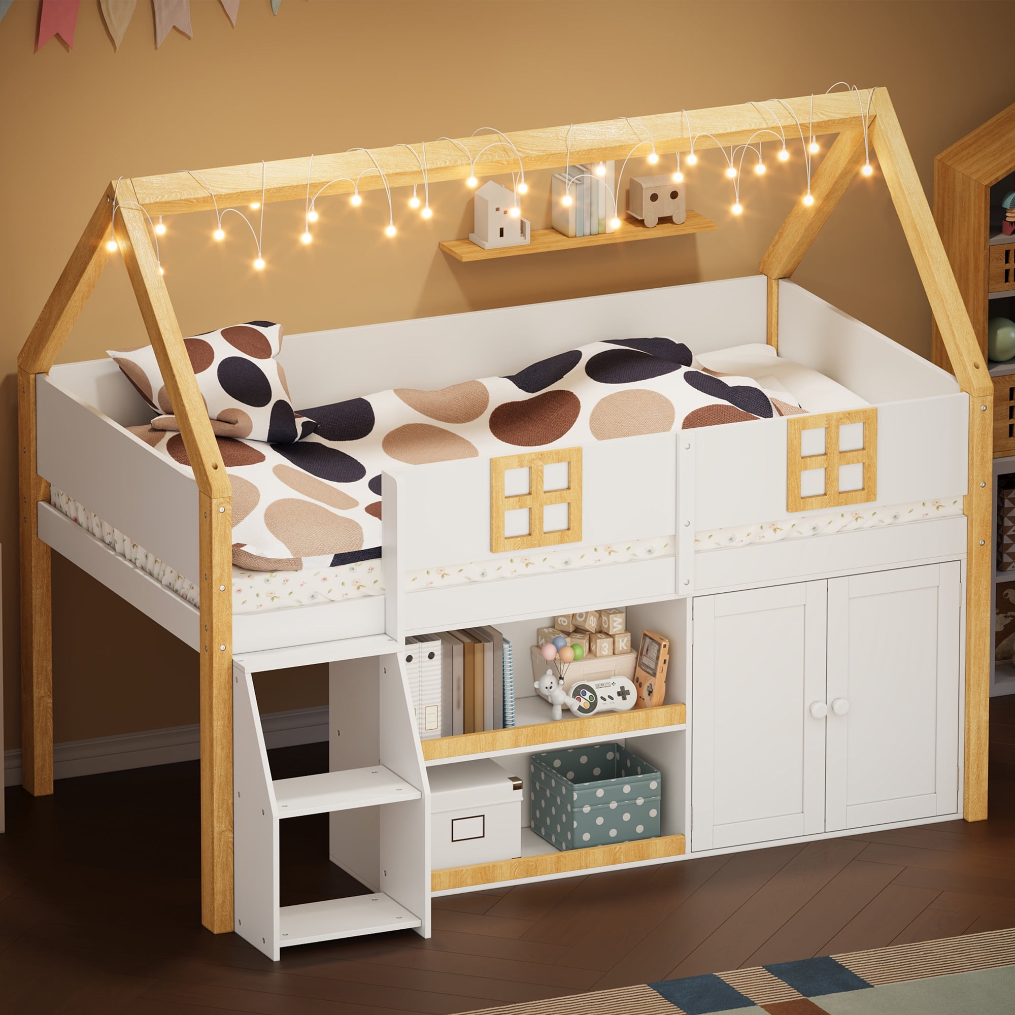 twin-size low loft bed extra product
