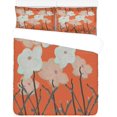 thumbnail image 1 of Juego de ropa de cama de 3 piezas ABPHQTO Funda nórdica de flores rosadas con 2 fundas de almohada, 1 of 4
