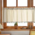 thumbnail image 1 of SHENMO Short Japanese Style Cotton and Linen Fringe Curtains, 1 of 4