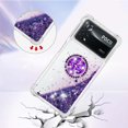 thumbnail image 5 of Glitter Case for Xiaomi Poco X4 Pro 5G, Bling Sparkle Floating Liquid Soft TPU Cushion Fashion Girly Women Girls Clear with Ring Holder Phone Cover for Xiaomi Poco X4 Pro 5G  Purple, 5 of 12