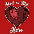 thumbnail image 2 of Girl's Superman Valentine's Day Dad is My Hero  Graphic Tee Red Small, 2 of 5