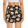 thumbnail image 2 of Lsque Flower Fox Printed Women's Running Shorts with Liner Pockets,Elastic Quick Dry Workout Athletic Gym Yoga Shorts,Womens High Waist Shorts-X-Large, 2 of 9