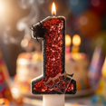 thumbnail image 4 of Bougie Chiffre Araignée, Décoration de Gâteau Gothique, Bougies d'Anniversaire Toile d'Araignée Rouges et Noires, Décoration de Gâteau Bougie Joyeuse Thème Dessin Animé Araignée Adaptée aux Fournitures de Fête, Numéro 1 Toile d'Araignée et Toile, 4 of 6
