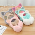 thumbnail image 2 of Earmuffs Skin-friendly Cats Ears Design Plush Winter Warm Cats Ear Muffs, 2 of 5